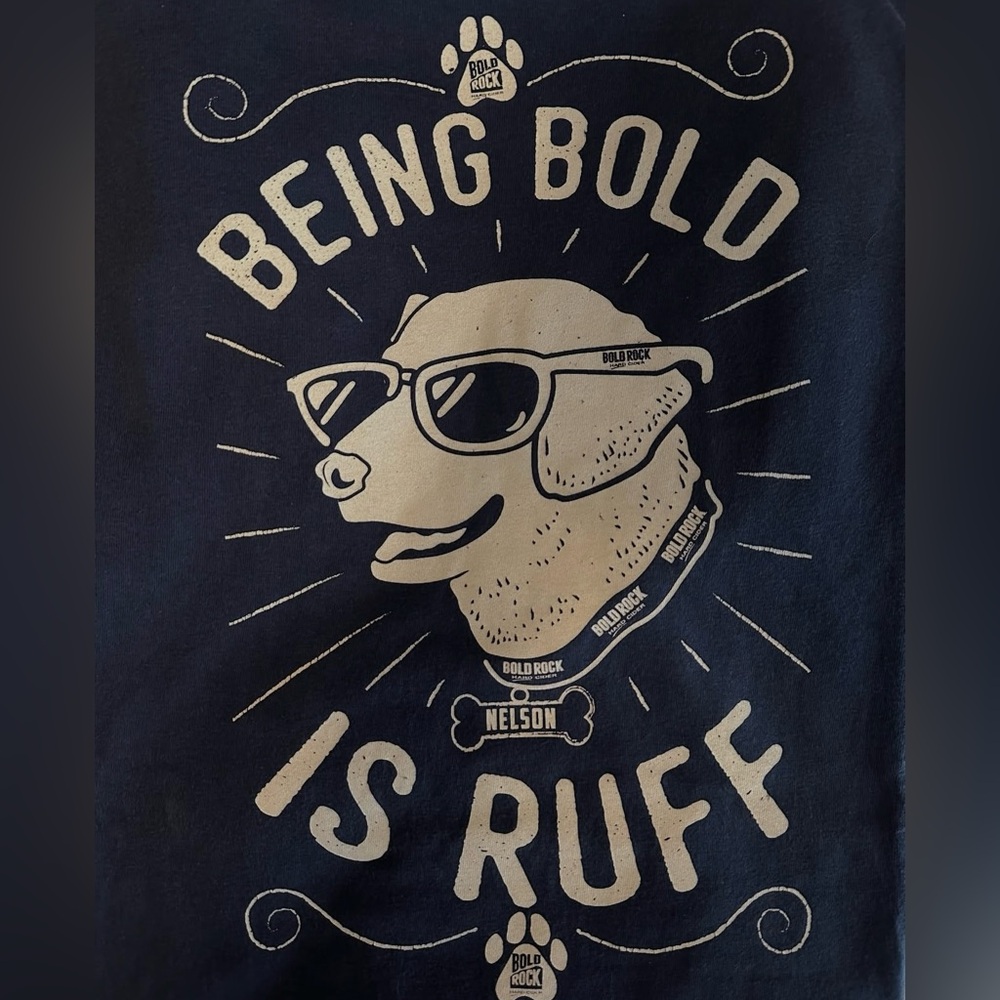 Black Graphic Tee with Dog Print